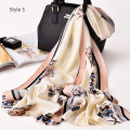 New arrival design twill silk scarf fashion lady 100% polyester scarf digital print shawl scarf